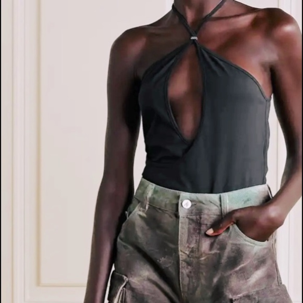 💐THE ATTICO EMMA CUTOUT COTTON JERSEY TANK NWT
